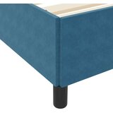 vidaXL Konstrukcija postelje Temno modra in bela 140 x 200 cm Žamet | Shoptok.si