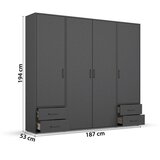 Modern Living Omara S Klasičnimi Vrati Voyager, Temno Siva | Shoptok.si