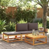  Vrtni tabure s jastukom 65x65x29 cm od masivnog drva bagrema | shoptok.hr