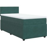 vidaXL Box spring postelja z vzmetnico temno zelen 90x190 cm žamet | Shoptok.si