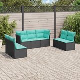 vidaXL 7-dijelni set vrtnih sofa od poliratana s jastucima crni | shoptok.hr