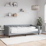  The Living Store Dnevna postelja z vzmetnico svetlo siva 90x200 cm blago - Dnevna Postelja Z Vzmetnico, (21458068) Cene
