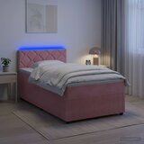  Boxspring krevet s madracem Ružičasta 120 x 190 cm Baršun | shoptok.hr