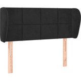 Maison Chic Posteljno vzglavje - Vzglavna omarica - Nočna omarica z ušesi črno 93x23x78/88 cm žamet, (21709879) | Shoptok.si