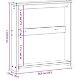  Naslon 2 kom. Prirodna 58,5 x 10 x 61 cm Čvrsto drvo akacije | shoptok.hr