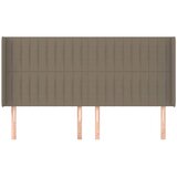  Uzglavlje s ušima smeđesivo 183x16x118/128 cm od tkanine | shoptok.hr