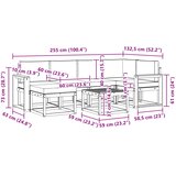  Set vanjskih sofa 7 kom. Bijela i bež Čvrsto drvo akacije | shoptok.hr