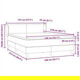  Box spring postelja z vzmetnico roza 140x210 cm žamet, (21791431) | Shoptok.si