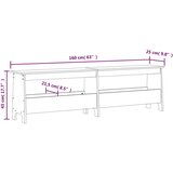  Klop za predsobo bela 160x28x45 cm trdna borovina | Shoptok.si