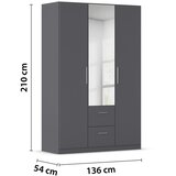 home24 OMARA S KLASIČNIMI VRATI, siva | Shoptok.si