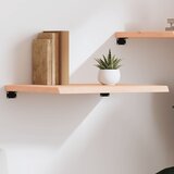 Maison Chic Stenska polica - Viseča Polica 60x60x(2-4) cm neobdelana trdna hrastovina, (21784775) | Shoptok.si