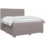  Boxspring krevet s madracem Sivosmeđa 140 x 200 cm Tkanina Smeđesiva 200 x 144 x 140.5 cm | Shoptok.si