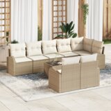 vidaXL set od 9 komada garniture za vrt s jastučićima smeđa poli ratan | shoptok.hr