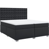  Krevet s oprugama i madracem crni 200x200 cm od umjetne kože | shoptok.hr