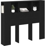  Glava kreveta s ormarićem Crni hrast 120 x 18.5 x 102.5 cm | Eponuda.com