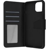 AVIZAR Iphone 13 Mini usnjena torbica vrhunske kakovosti, šivi in magnetni zavihek - crna, (20632337) Cene