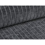 Cosmopolitan Design Temno siva sedežna garnitura iz rebrastega žameta 224 cm Bergano – | Shoptok.si