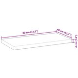  Plutajuće police 4 kom 80x40x4 cm Neobrađeno puno drvo akacije | Shoptok.si