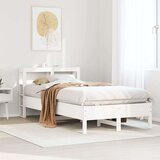 vidaXL Okvir kreveta bez madraca bijeli 75 x 190 cm masivna borovina | shoptok.hr