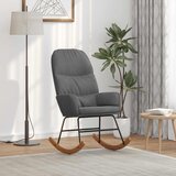  Ljuljačka stolica tamno siva baršunasta | Shoptok.si