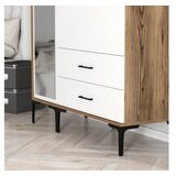 Hanah home kumsal rt - walnut, white walnutwhite wardrobe | Eponuda.com