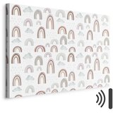 Slika - Rainbows After the Storm - Rainbows of Various Sizes in Pastel Hues Among Rain Clouds in a Gray-Blue Shade 60x40 Akustič | shoptok.hr
