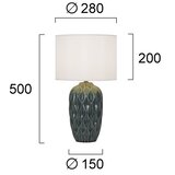 Stona lampa PINEAPLE 1xE27/40W/230V bela/zelena | Eponuda.com