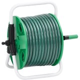 vidaXL Prostostoječi kolut za cev s 50 m cevi PVC | Shoptok.si