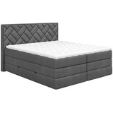 MID.YOU POSTELJA BOXSPRING 180 cm x 200 cm , tekstil, leseni material antracit | Shoptok.si