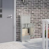 vidaXL Sandučić za pakete Crna 44.5 x 29 x 110.5 cm Pocinčani čelik | shoptok.hr