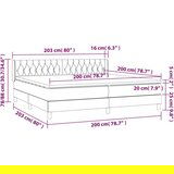  Box spring postelja z vzmetnico taupe 200x200 cm blago, (20999394) | Shoptok.si