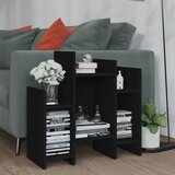 vidaXL Stranska omarica črna 60x26x60 cm iverna plošča | Shoptok.si