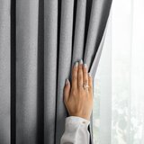 Restilo CORITA curtain, steel grey, smooth, classic-modern style, multifunctional tape, textured fabric with blackout effect, 140 x 260 cm | shoptok.hr
