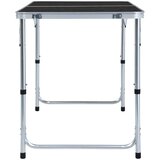  Sklopivi stol za kampiranje sivi aluminijski 120 x 60 cm | shoptok.hr