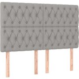  Posteljni okvir z vzglavjem svetlo siv 140x190 cm blago, (20738202) | Shoptok.si