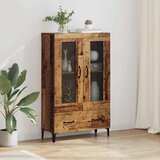 vidaXL Highboard Staro drvo 70 x 31 x 115 cm Obrađeno drvo i čelik | shoptok.hr