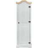  garderobna omara, trden borov les, bela, 52x55x170 cm | Shoptok.si