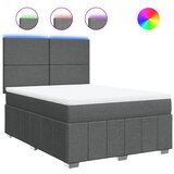 Maison Chic Box spring postelja - Vzmetna postelja z vzmetnico temno siva 140x200 cm blago SL17253, (21895100) | Shoptok.si