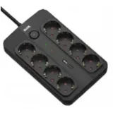 Produžni kabl sa prenaponskom zaštitom sa 8 utičnica MPS-908SB-3M/3m/USB port