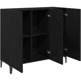 vidaXL Strani šal Črni hrast 34 x 90 x 80 cm Konstruiran les | Shoptok.si