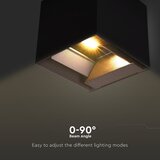  LED solarno zidno svetlo sa senzorom LED/9W/3,7V 3000/4000/5000K IP65 crna | Eponuda.com