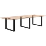  Noge za blagovaonski stol U-oblik 3 kom Crne 100 x (72-73) cm Čelik | shoptok.hr