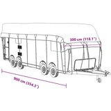 Krovni pokrivač karavana sivi 900x300 cm netkana tkanina | shoptok.hr