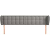  Vzglavje z ušesi svetlo sivo 203x23x78/88 cm žamet, (20792757) | Shoptok.si