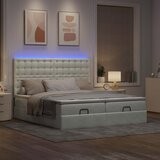 vidaXL Okvir kreveta s madracima svijetlosivi 200x200cm baršunasti Cijene