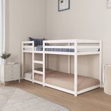  Krevet na kat bijeli 90 x 200 cm od masivne borovine | shoptok.hr