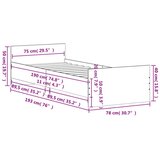  Kreveta boja hrasta 75x190 cm mali od konstruiranog drva | shoptok.hr