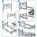 Hanah home Okvir kreveta Akin, 90x190 cm, Crna | Eponuda.ba