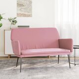  Klupa ružičasta 108 x 79 x 79 cm baršunasta | shoptok.hr