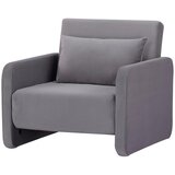 Modern Living Naslanjač York, Siva, Žamet, Ležišče | Shoptok.si